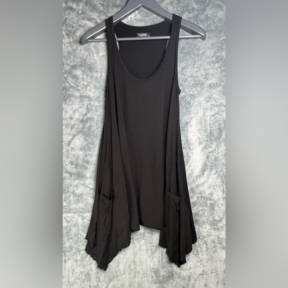 Lauren Moshi 70%Tencel/30%Cotton Racerback Tank Top With Pockets